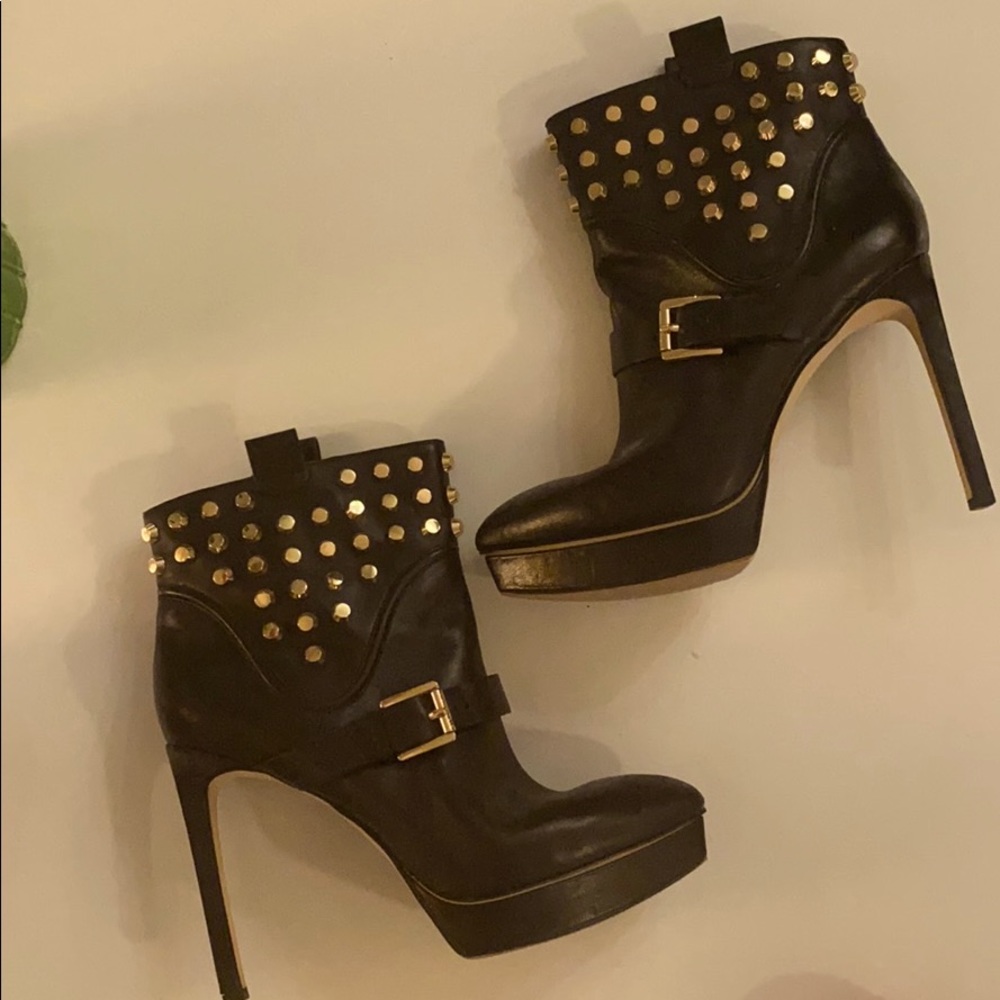 Michael Kors gold stud booties